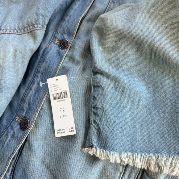 Anthropologie Pilcro Slouchy Trucker Denim Jacket PLUS 1X NWT - Picture 8 of 10